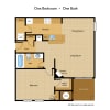 Floor plan: 1 Bedroom 1 Bath - Renovated