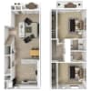 Floor plan: 2 Bed 2.5 Bath