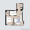 Floor plan: Alcove  One Bedroom 02 Tier 2