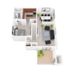 Floor plan: 2 Bedroom