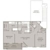 Floor plan: 2 Bedroom Fireplace - Renovated