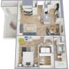 Floor plan: 1 Bed 1 Bath C