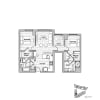 Floor plan: South 2x2 Den/Study