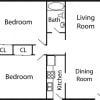 Floor plan: 2 Bedroom