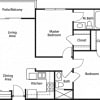 Floor plan: Two-Bedroom Two-Bath 884