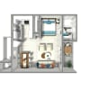 Floor plan: Studio Plan E