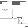 Floor plan: 1 bed 1 bath 911 sq ft