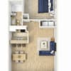 Floor plan: 1 Bed 1 Bath