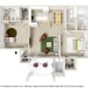 Floor plan: 2 Bedroom Balcony