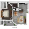 Floor plan: One Bedroom One Bath