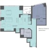 Floor plan: 1 Bedroom 03-Tower A