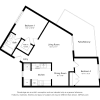 Floor plan: Executive - 2 Bedroom, 1 Bath