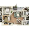 Floor plan: 2 BEDROOM TOWER (B2A)