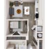 Floor plan: Pemco: 1 Bedroom Apartment