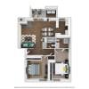 Floor plan: 2x2 Upgrade