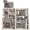 Floor plan: Two Bedroom Townhome