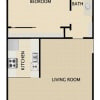 Floor plan: 1 BEDROOM 1 BATH 752 sq. ft