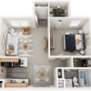 Floor plan: A2 One Bedroom