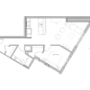 Floor plan: 1x1 - C25