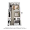 Floor plan: Studio | 508 sqft