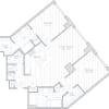 Floor plan: 2 Bed/2.5 Bath-E6-3