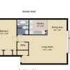 Floor plan: 1 Bedroom Deluxe