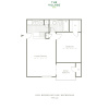 Floor plan: One Bedroom 560