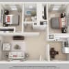 Floor plan: 2BR - Deluxe