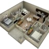 Floor plan: 2 BR Haven Courtyard