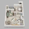Floor plan: 1C Renovation 2