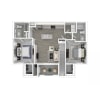 Floor plan: 2x2 C