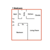 Floor plan: 1BD/1BA - HC - CONTACT FOR AVAILABILITY