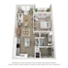 Floor plan: The Avon 1BD 1BA