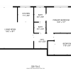 Floor plan: Spacious 2 Bed 1 Bath Apartment in North Hollywood