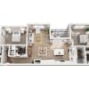 Floor plan: San Sebastián-San Carlo II Townhomes