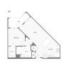 Floor plan: 1 BR/1 BA