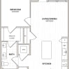 Floor plan: 1 Bed/1 Bath-A1