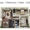 Floor plan: B1 2x1