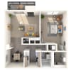 Floor plan: 1 Bedroom Apartment