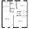 Floor plan: 2bx1b-AC