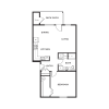 Floor plan: Canoe One Bedroom