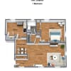 Floor plan: 1 BR