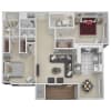 Floor plan: 2 Bed 2 Baths - B2