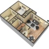 Floor plan: 2 Bedroom 1 Bathroom