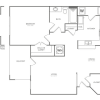 Floor plan: Ascot with Bay (773 SF)
