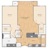Floor plan: 2 Bed/1 Bath-B1