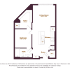 Floor plan: One Bedroom One Bath (A2.1)