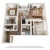 Floor plan: 2 Bed - D2