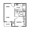 Floor plan: 1 Bedroom