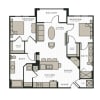 Floor plan: The Leather-ADA | 2 Bed | 2 Bath